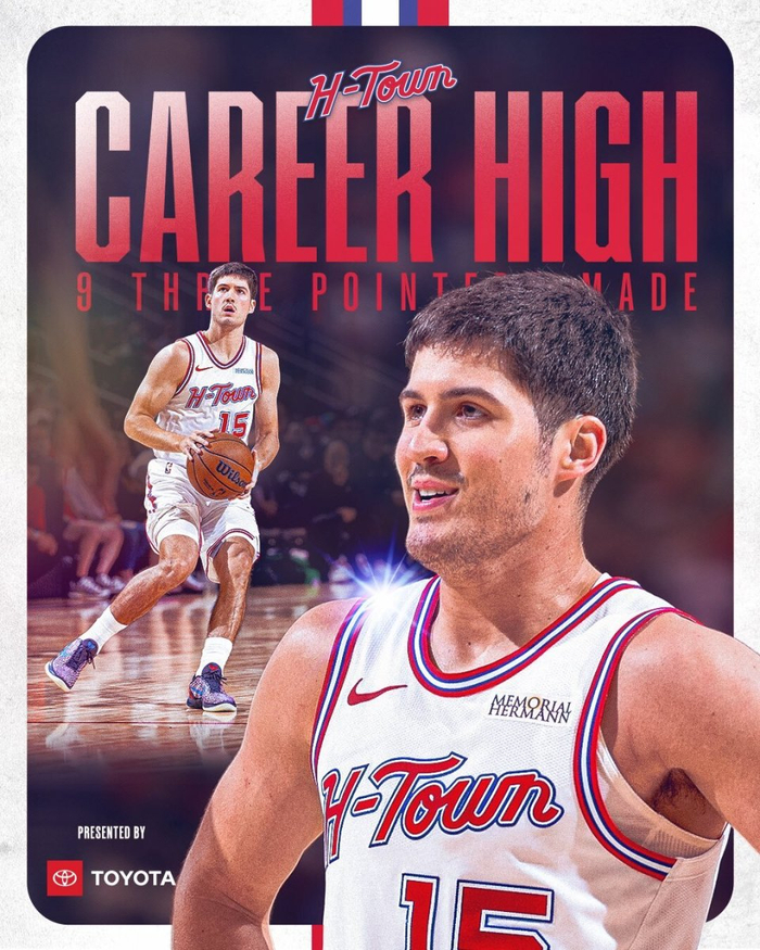 火箭新星谢泼德创历史纪录 单场9记三分刷新年轻